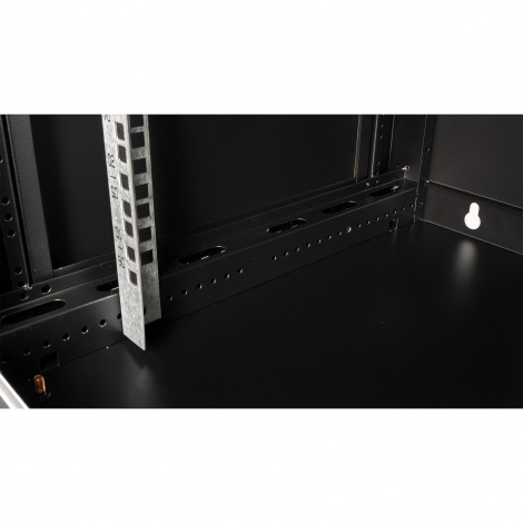 Шкаф 19" телекоммуникационный настенный, 6U 368x600х450 мм, дверь металл, черный